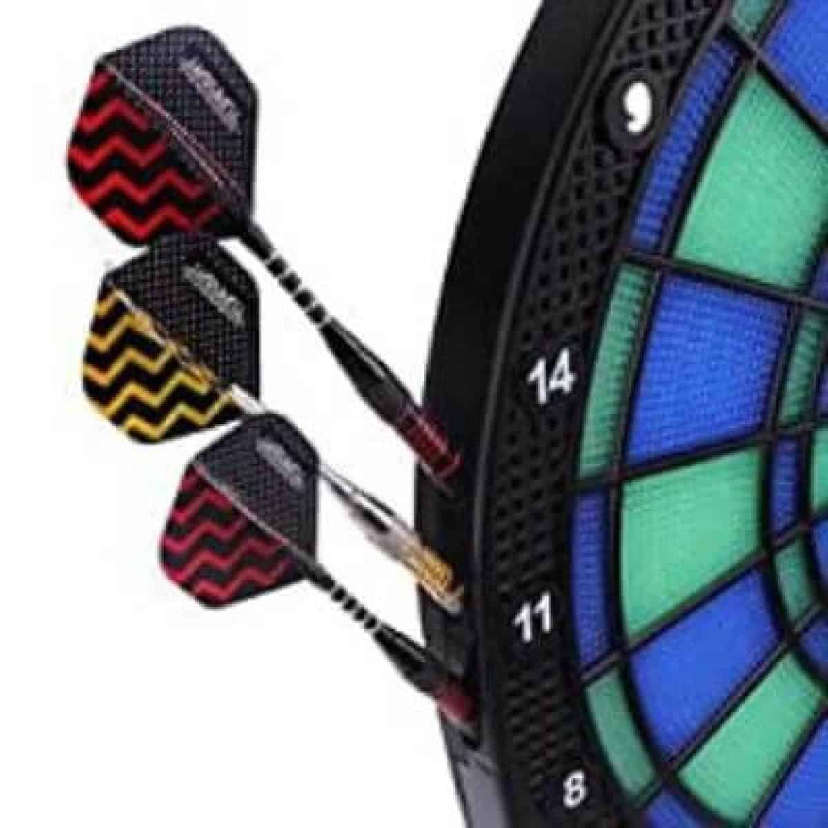 Jeu De Fléchettes électronique Avec Cible LED Et 6 Fléchettes - Cible 38 Cm, écran LCD, Pour 6 Joueurs