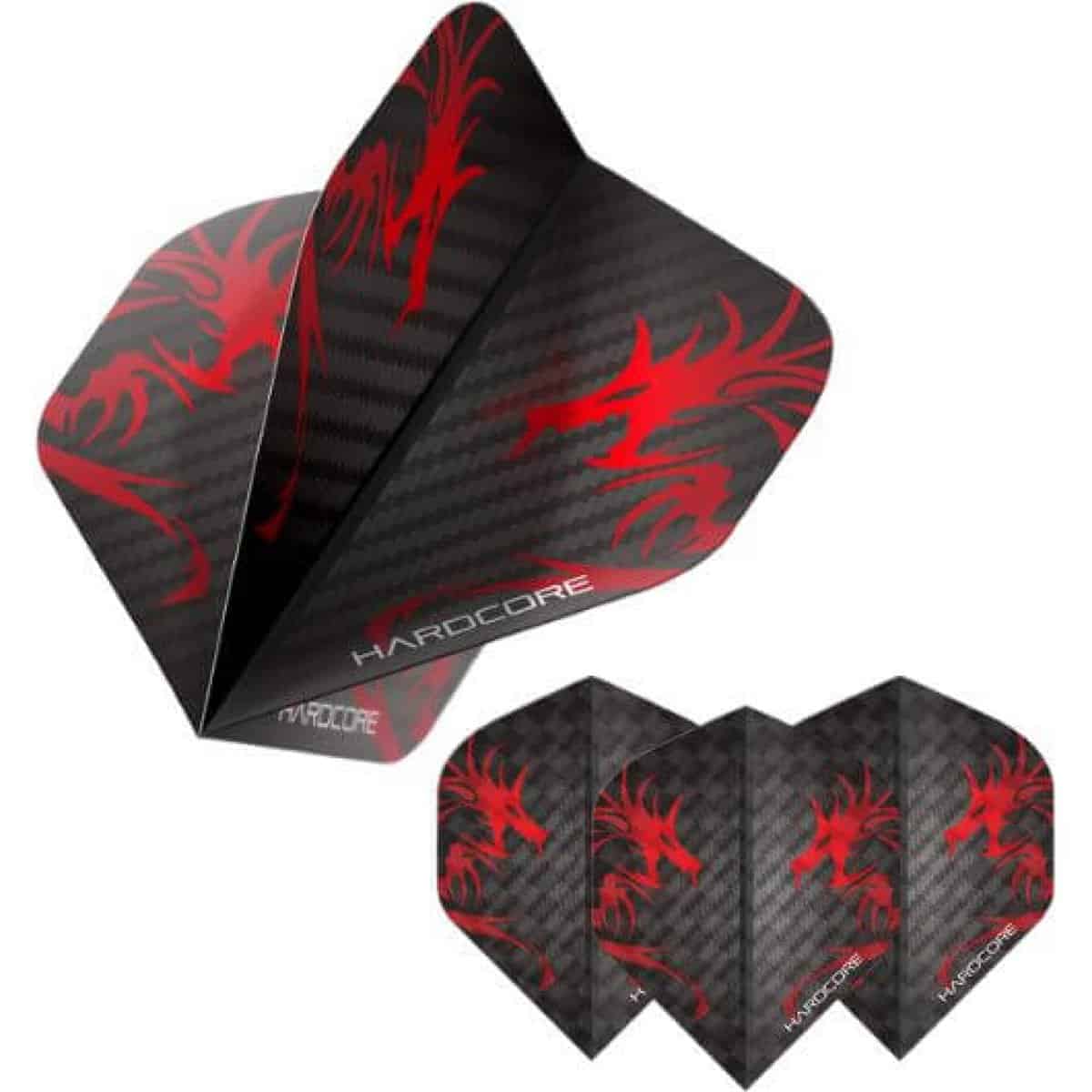 RED DRAGON Lot De 3 Paires D'ailettes De Fléchettes – 9 Ailettes Au Total, Format Standard, épaisses 100 Microns